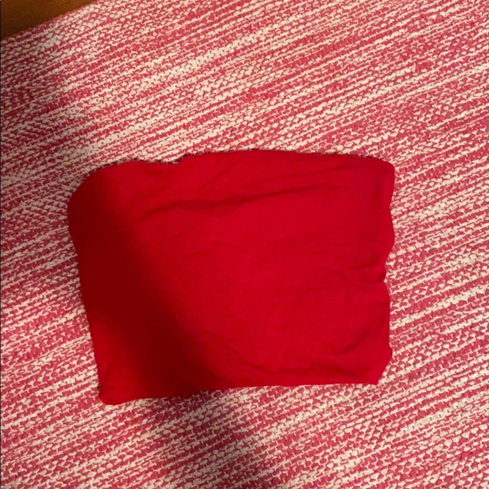 Red tube top